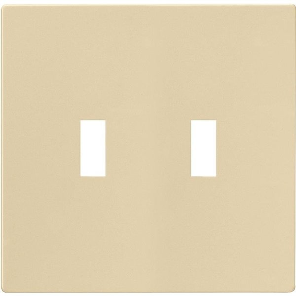 Eaton Wiring Devices Wallplate, 478 in L, 494 in W, 2 Gang, Polycarbonate, Ivory, HighGloss PJS2V